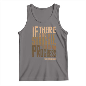 Frederick Douglass Quotes Tank Top If There Is No Truggle There Is No Progress Black History Month TS11 Deep Heather Print Your Wear