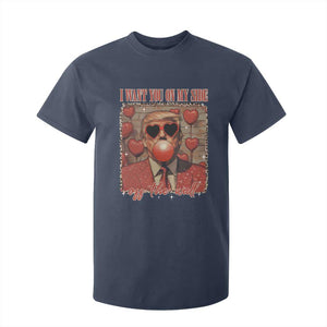 Funny Trump Valentine's Day T Shirt For Kid I Want You On My Side Of The Wall TS11 Navy Print Your Wear