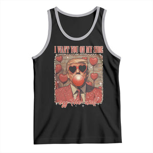Funny Trump Valentine's Day Tank Top I Want You On My Side Of The Wall TS11 Black Athletic Heather Print Your Wear