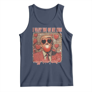 Funny Trump Valentine's Day Tank Top I Want You On My Side Of The Wall TS11 Navy Print Your Wear