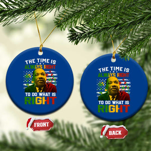 MLK Quotes The Time Is Always Right To Do What Is Right Ceramic Ornament Martin Luther King Vintage American Flag TS11 1pc Blue Print Your Wear