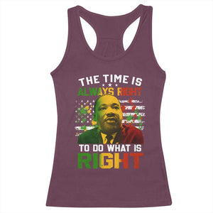MLK Quotes The Time Is Always Right To Do What Is Right Racerback Tank Top Martin Luther King Vintage American Flag TS11 Maroon Print Your Wear