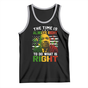 MLK Quotes The Time Is Always Right To Do What Is Right Tank Top Martin Luther King Vintage American Flag TS11 Black Athletic Heather Print Your Wear