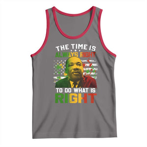 MLK Quotes The Time Is Always Right To Do What Is Right Tank Top Martin Luther King Vintage American Flag TS11 Deep Heather Red Print Your Wear