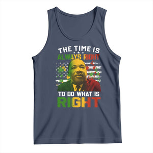 MLK Quotes The Time Is Always Right To Do What Is Right Tank Top Martin Luther King Vintage American Flag TS11 Navy Print Your Wear