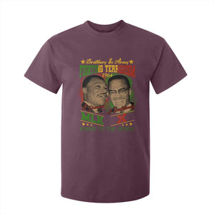 Martin Luther King And Malcolm X T Shirt For Kid Brothers In Arms Fighting Terrorism 1964 Black History TS11 Maroon Print Your Wear