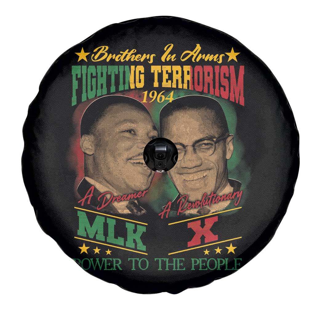 Martin Luther King And Malcolm X Spare Tire Cover Brothers In Arms Fighting Terrorism 1964 Black History TS11 Print Your Wear
