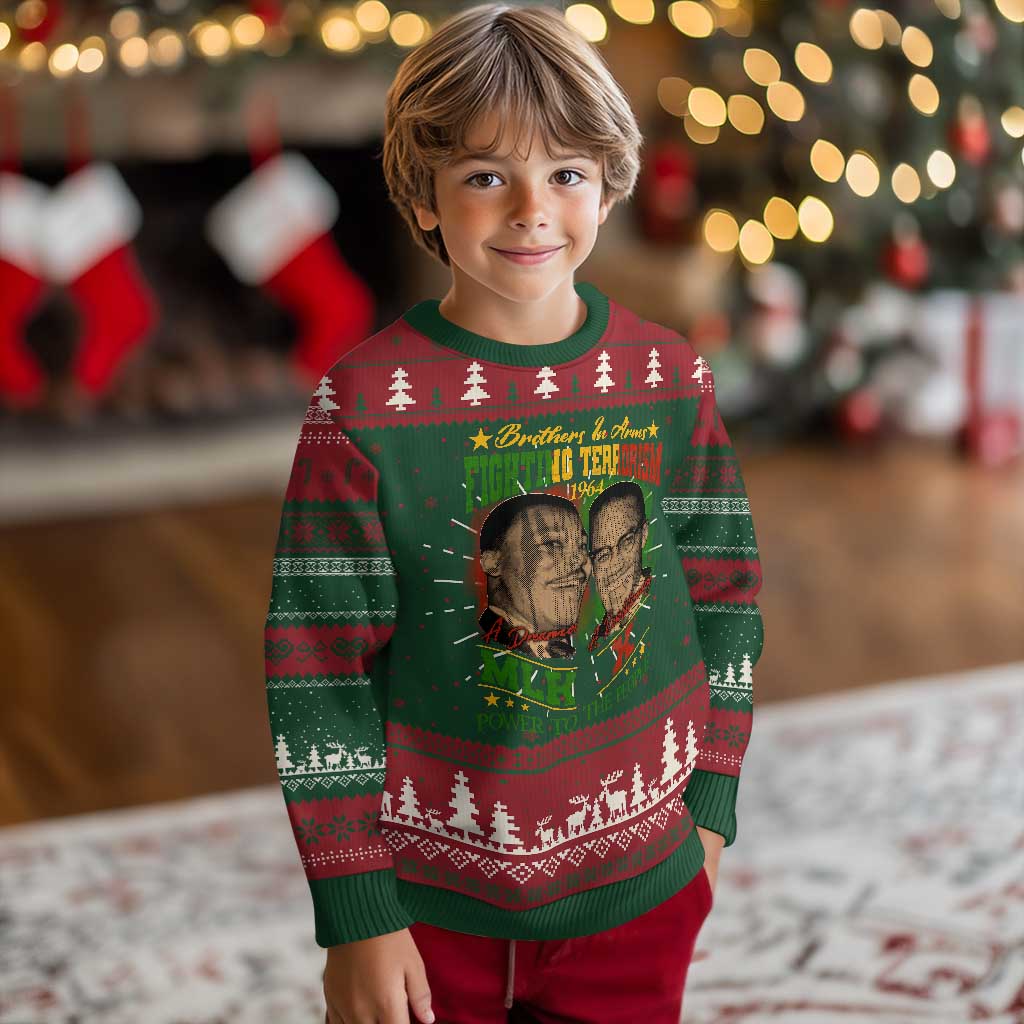 Martin Luther King And Malcolm X Ugly Christmas Sweater Brothers In Arms Fighting Terrorism 1964 Black History TS11 Christmas Print Your Wear