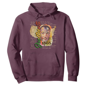Juneteenth 1865 Hoodie Black Leaders African American Heritage TS11 Maroon Print Your Wear