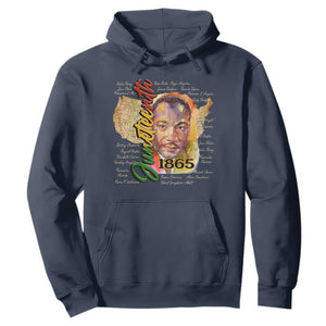 Juneteenth 1865 Hoodie Black Leaders African American Heritage TS11 Navy Print Your Wear
