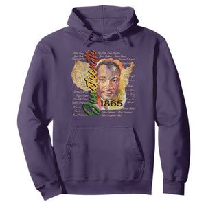 Juneteenth 1865 Hoodie Black Leaders African American Heritage TS11 Purple Print Your Wear