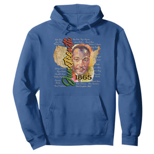 Juneteenth 1865 Hoodie Black Leaders African American Heritage TS11 Royal Blue Print Your Wear