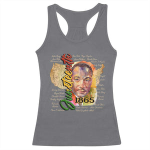 Juneteenth 1865 Racerback Tank Top Black Leaders African American Heritage TS11 Charcoal Print Your Wear