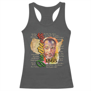 Juneteenth 1865 Racerback Tank Top Black Leaders African American Heritage TS11 Dark Heather Print Your Wear