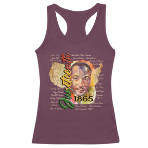 Juneteenth 1865 Racerback Tank Top Black Leaders African American Heritage TS11 Maroon Print Your Wear
