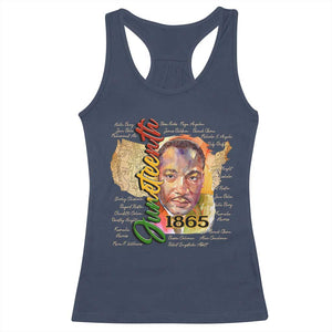 Juneteenth 1865 Racerback Tank Top Black Leaders African American Heritage TS11 Navy Print Your Wear