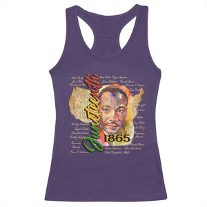 Juneteenth 1865 Racerback Tank Top Black Leaders African American Heritage TS11 Purple Print Your Wear