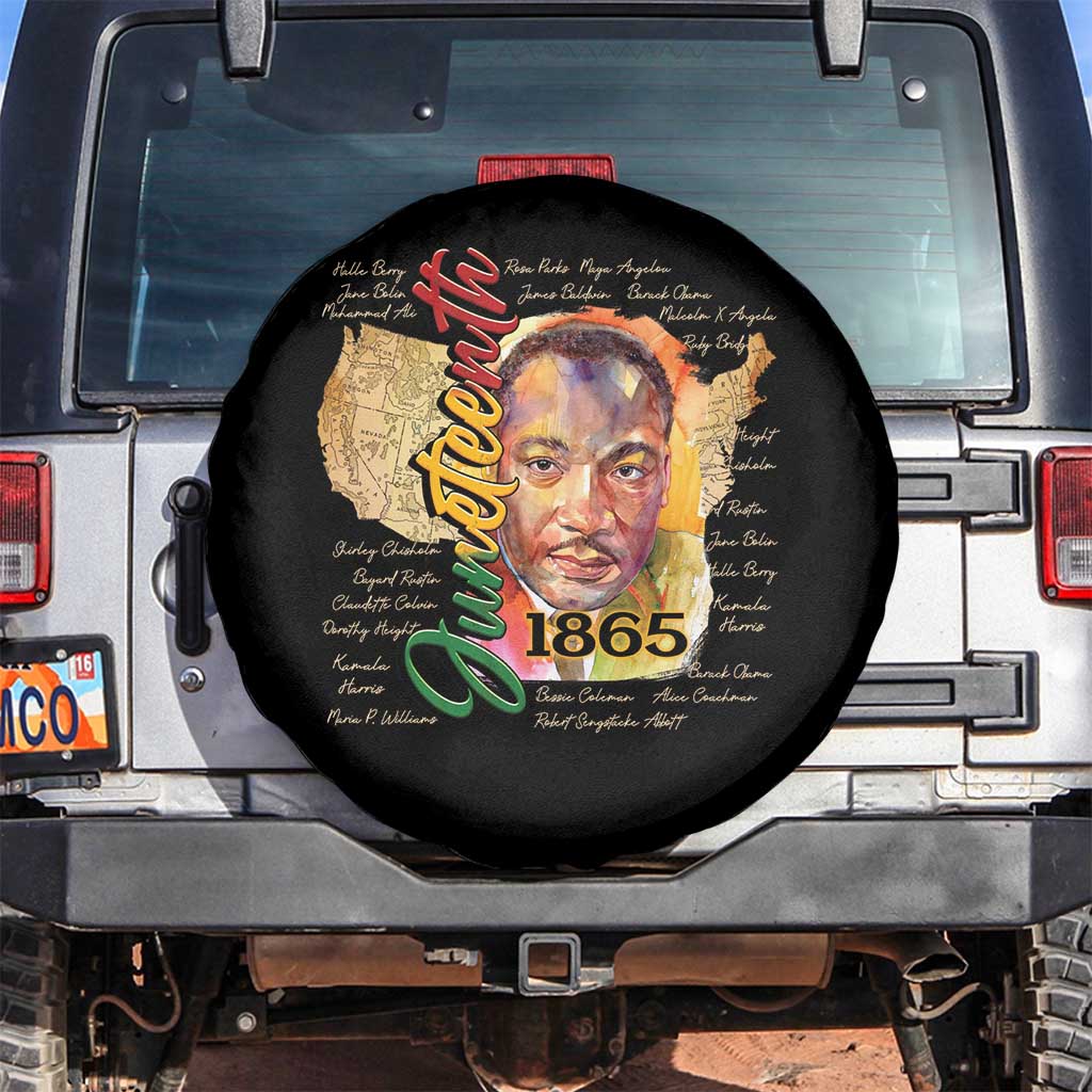 Juneteenth 1865 Spare Tire Cover Black Leaders African American Heritage TS11 No hole Black Print Your Wear
