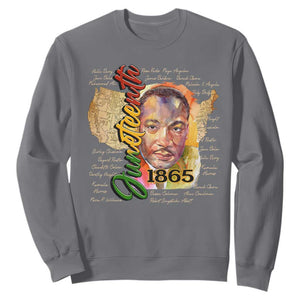 Juneteenth 1865 Sweatshirt Black Leaders African American Heritage TS11 Charcoal Print Your Wear