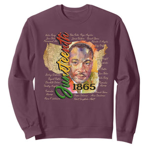 Juneteenth 1865 Sweatshirt Black Leaders African American Heritage TS11 Maroon Print Your Wear