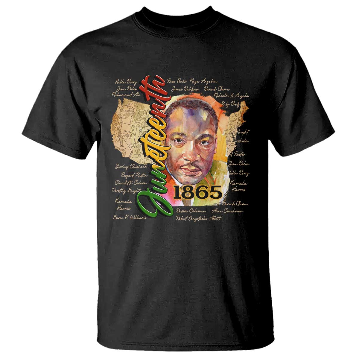 Juneteenth 1865 T Shirt Black Leaders African American Heritage TS11 Black Print Your Wear