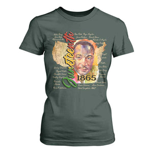 Juneteenth 1865 T Shirt For Women Black Leaders African American Heritage TS11 Dark Forest Green Print Your Wear