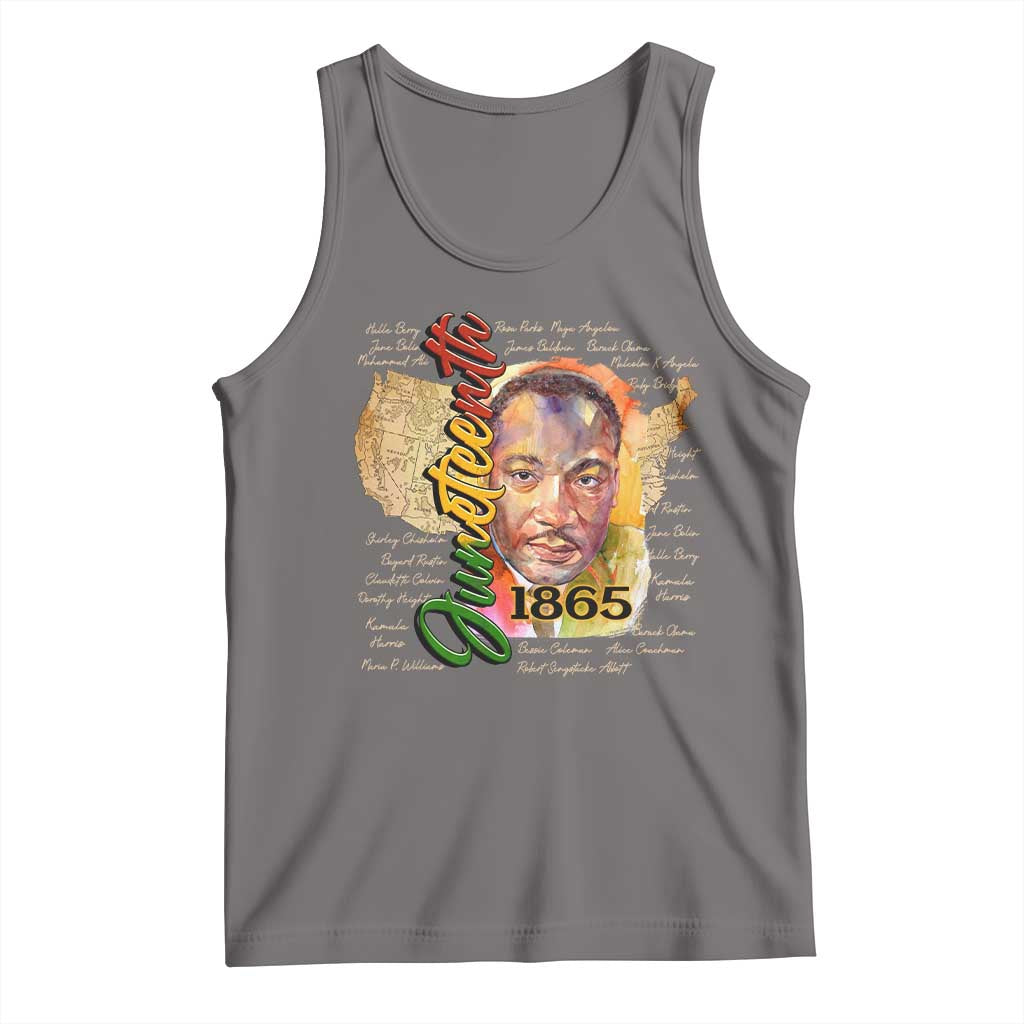 Juneteenth 1865 Tank Top Black Leaders African American Heritage TS11 Deep Heather Print Your Wear