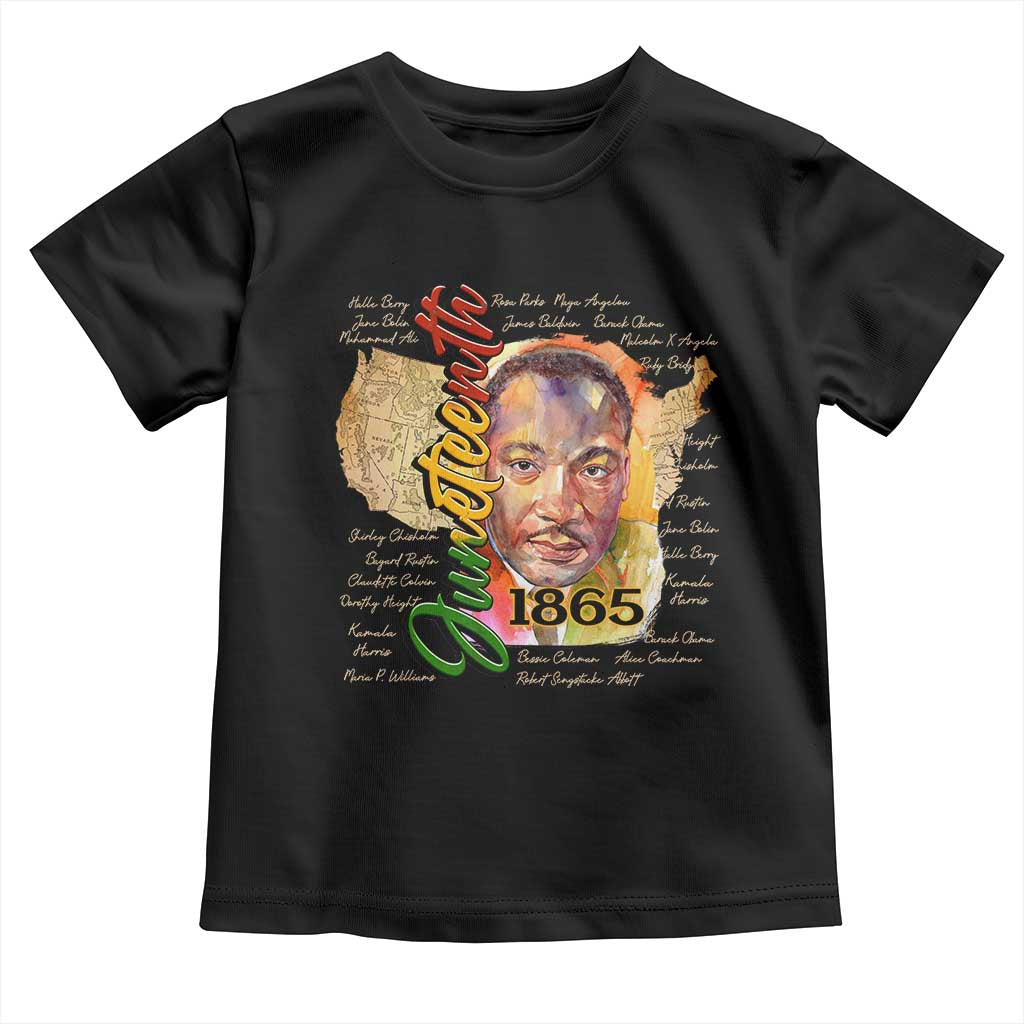 Juneteenth 1865 Toddler T Shirt Black Leaders African American Heritage TS11 Black Print Your Wear
