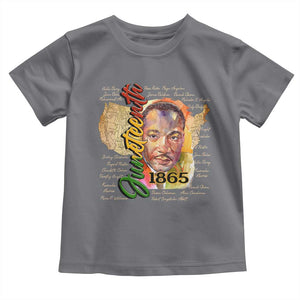 Juneteenth 1865 Toddler T Shirt Black Leaders African American Heritage TS11 Charcoal Print Your Wear