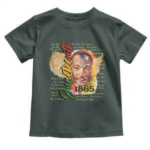 Juneteenth 1865 Toddler T Shirt Black Leaders African American Heritage TS11 Dark Forest Green Print Your Wear