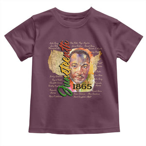 Juneteenth 1865 Toddler T Shirt Black Leaders African American Heritage TS11 Maroon Print Your Wear