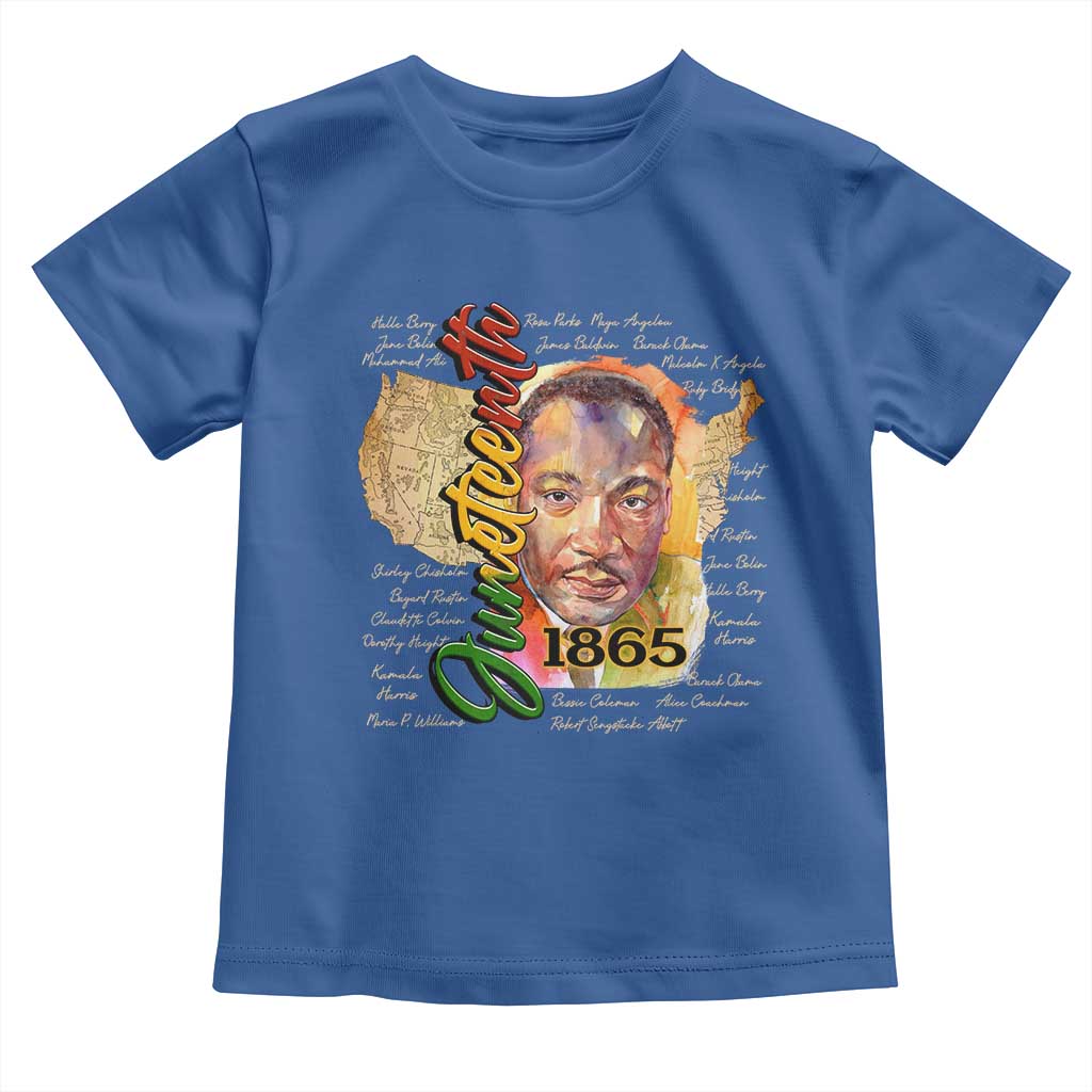 Juneteenth 1865 Toddler T Shirt Black Leaders African American Heritage TS11 Royal Blue Print Your Wear