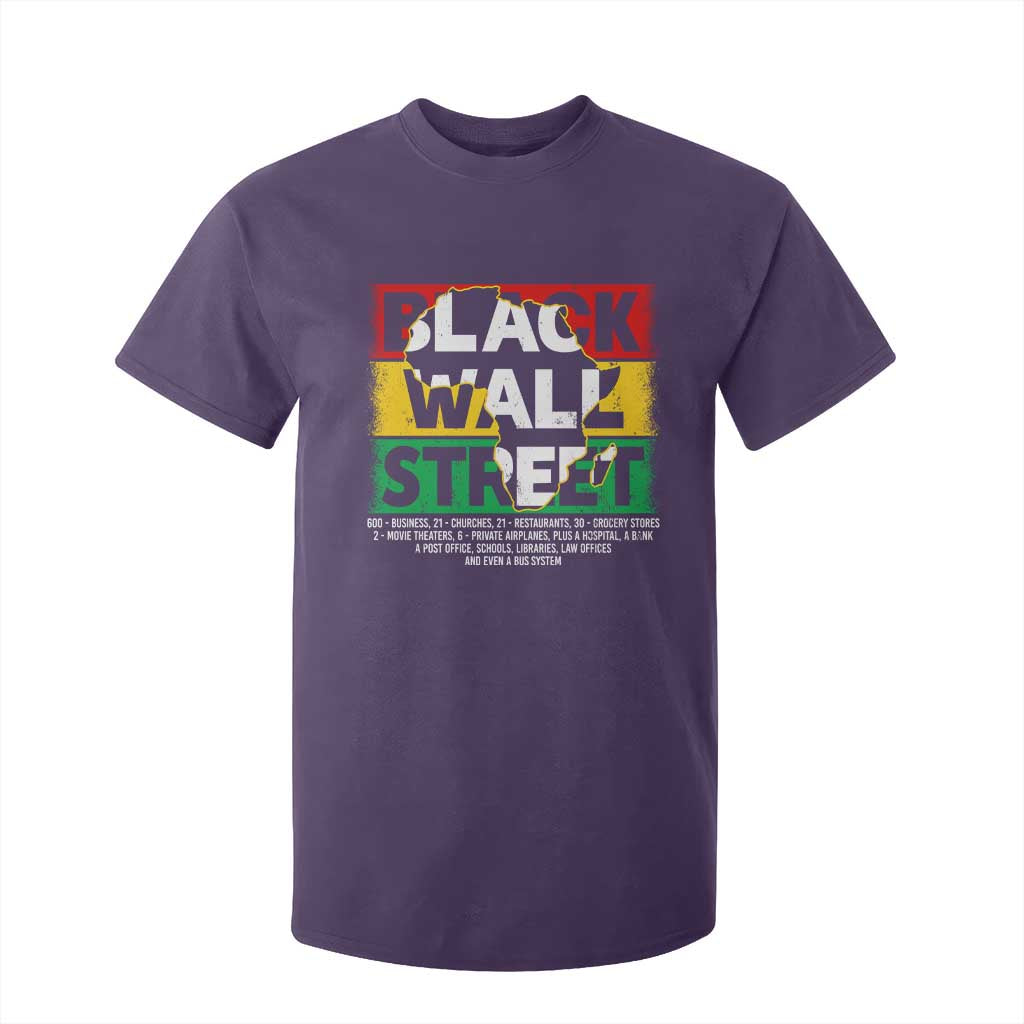 Black Wall Street T Shirt For Kid Tulsa Black History Month Africa Map TS11 Purple Print Your Wear