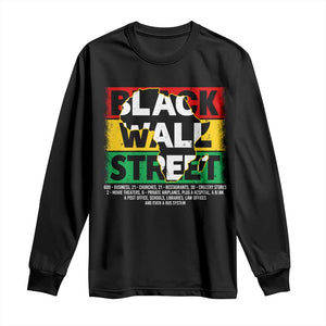 Black Wall Street Long Sleeve Shirt Tulsa Black History Month Africa Map TS11 Black Print Your Wear