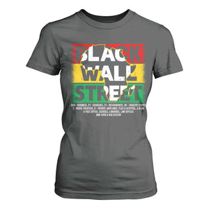Black Wall Street T Shirt For Women Tulsa Black History Month Africa Map TS11 Dark Heather Print Your Wear