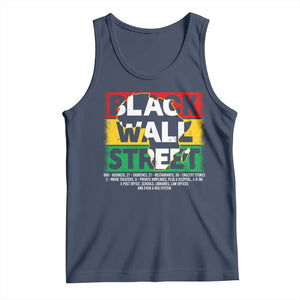 Black Wall Street Tank Top Tulsa Black History Month Africa Map TS11 Navy Print Your Wear