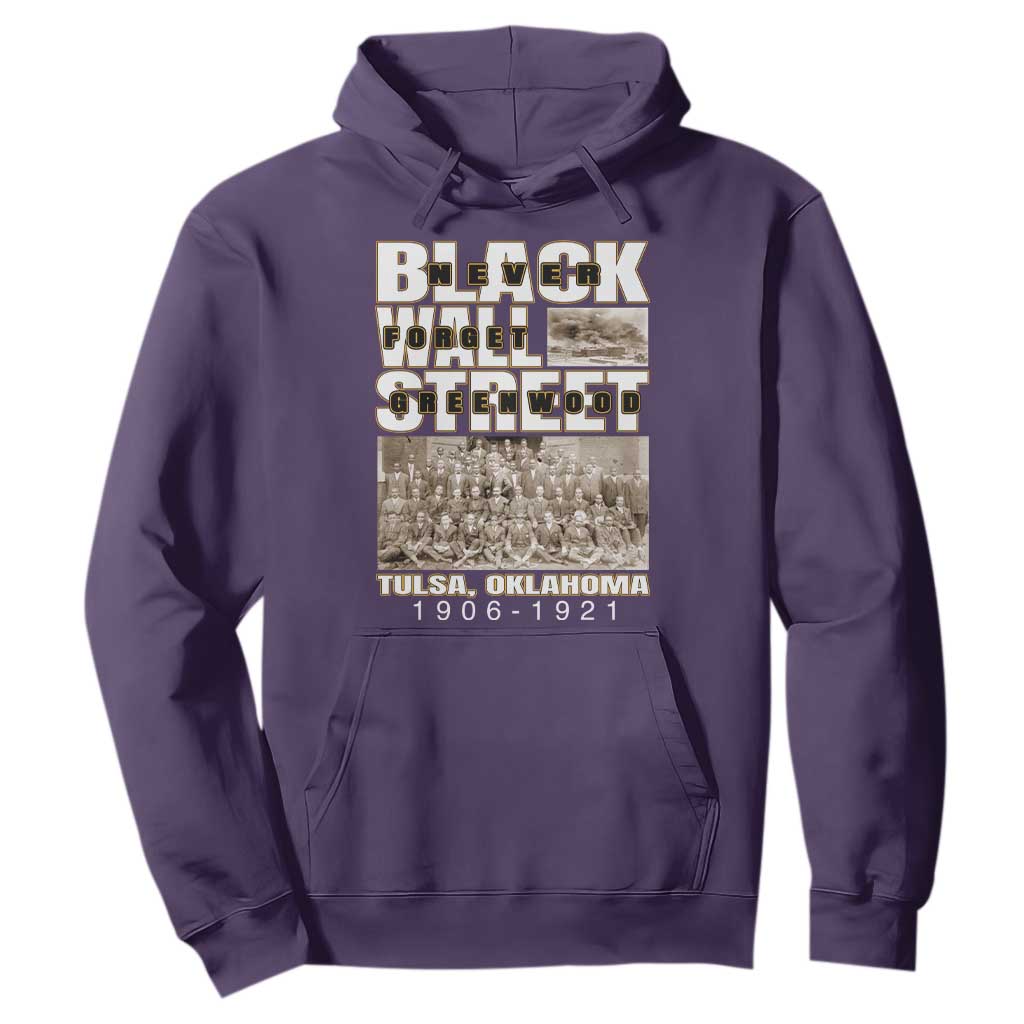 Never Forget Greenwood Black Wall Street Hoodie Black History Month TS11 Purple Print Your Wear