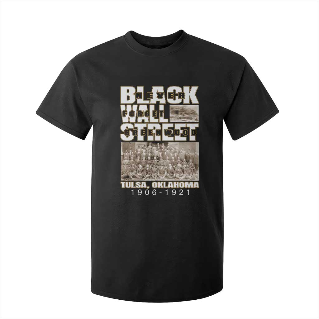 Never Forget Greenwood Black Wall Street T Shirt For Kid Black History Month TS11 Black Print Your Wear
