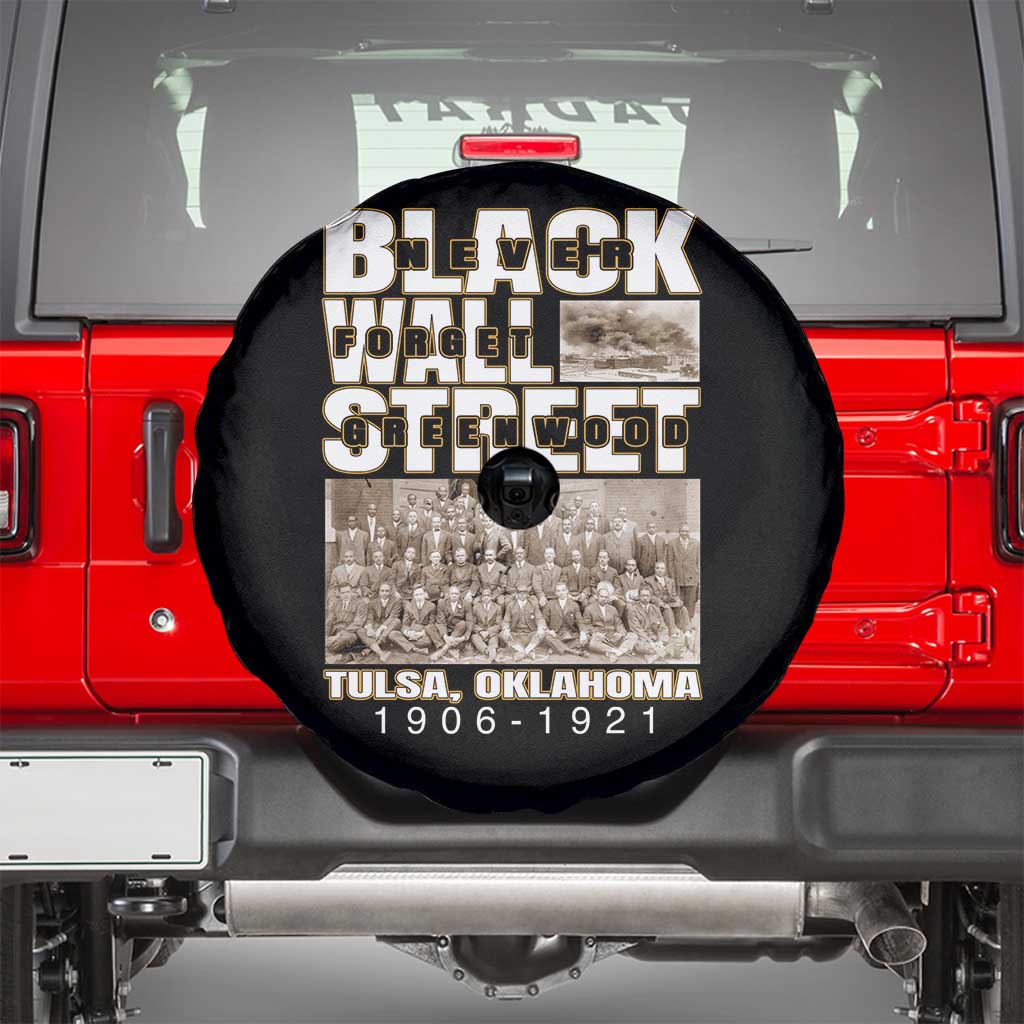 Never Forget Greenwood Black Wall Street Spare Tire Cover Black History Month TS11 Black Print Your Wear