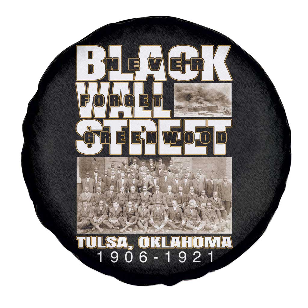 Never Forget Greenwood Black Wall Street Spare Tire Cover Black History Month TS11 Print Your Wear