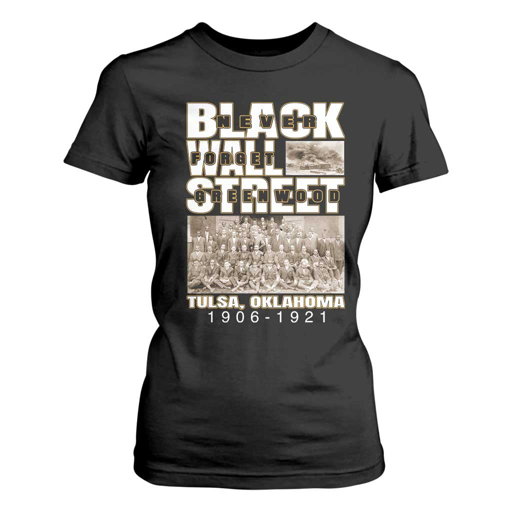 Never Forget Greenwood Black Wall Street T Shirt For Women Black History Month TS11 Black Print Your Wear