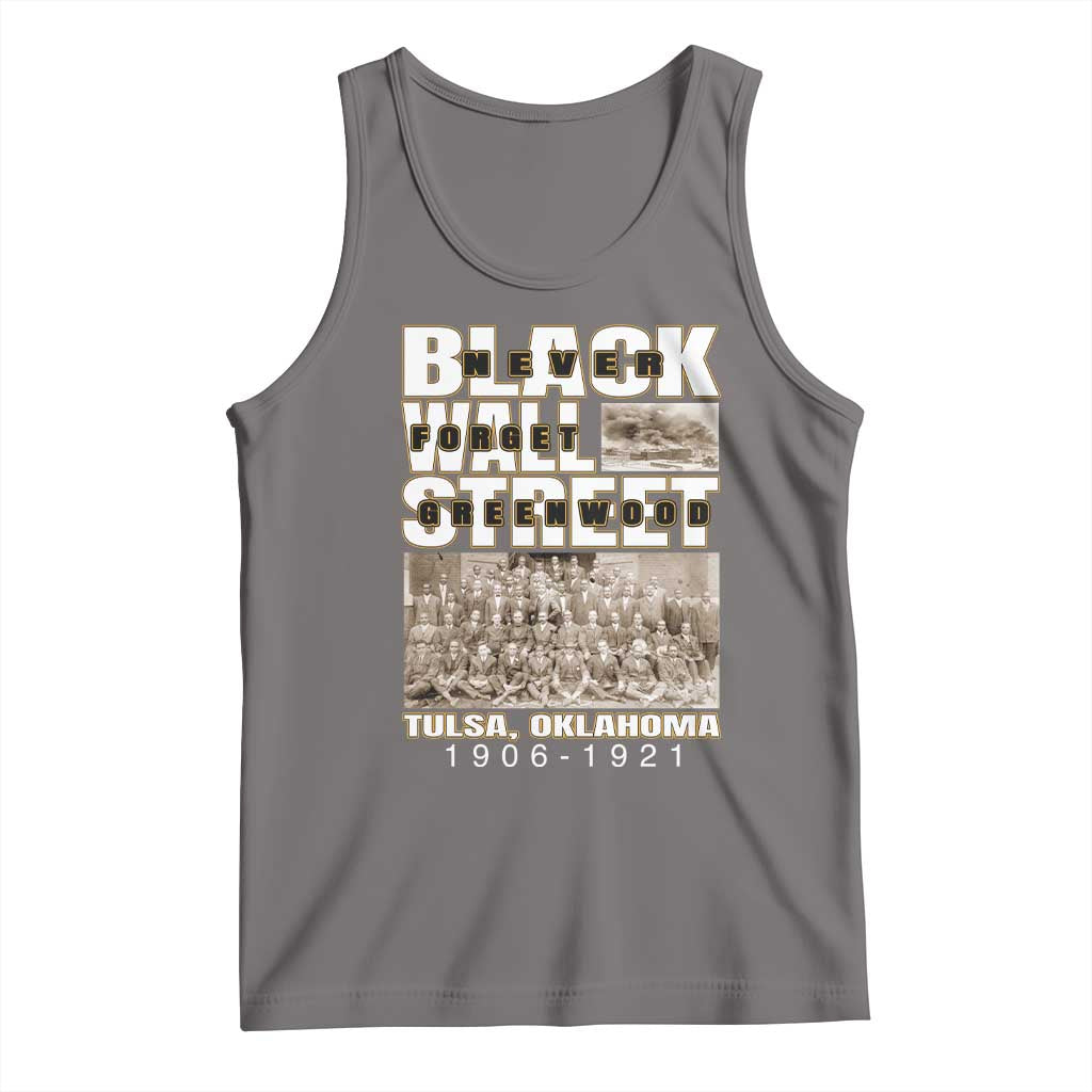Never Forget Greenwood Black Wall Street Tank Top Black History Month TS11 Deep Heather Print Your Wear