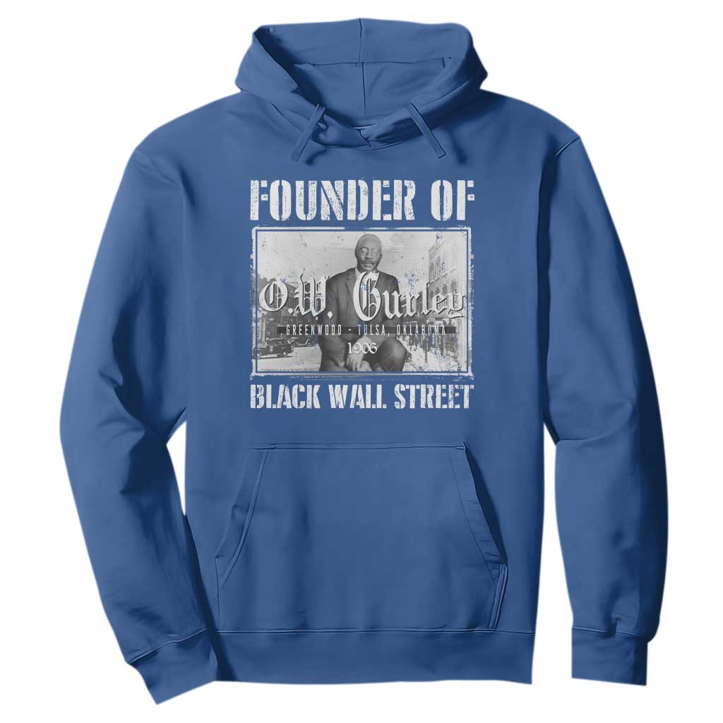 Founder Of Black Wall Street O.W. Gurley Hoodie Black History Month TS11 Royal Blue Print Your Wear