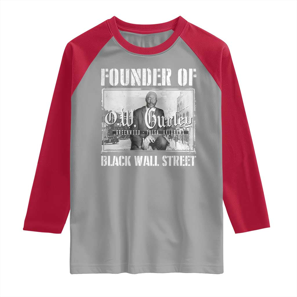 Founder Of Black Wall Street O.W. Gurley Raglan Shirt Black History Month TS11 Sport Gray Red Print Your Wear