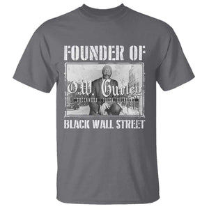 Founder Of Black Wall Street O.W. Gurley T Shirt Black History Month - PrintYourWear Size: S Color: Charcoal