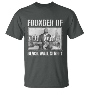 Founder Of Black Wall Street O.W. Gurley T Shirt Black History Month - PrintYourWear Size: S Color: Dark Heather