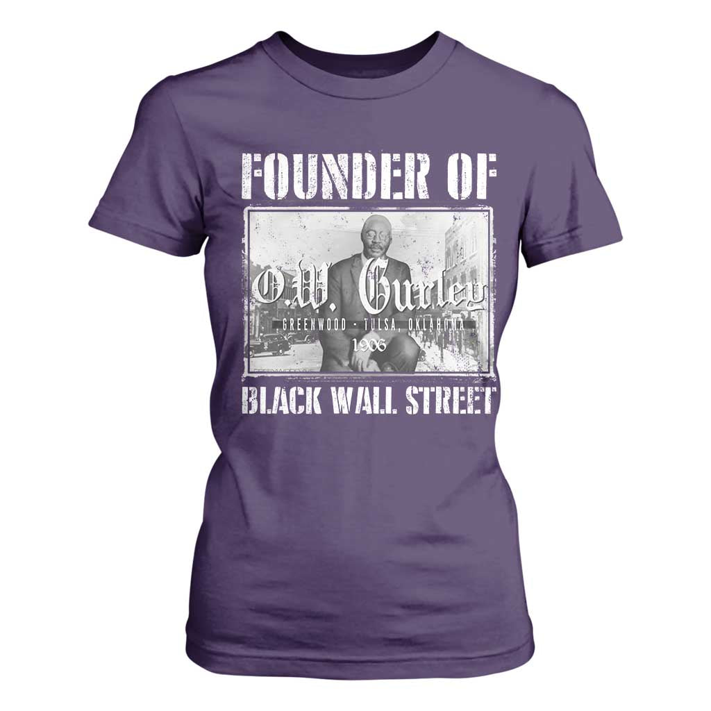 Founder Of Black Wall Street O.W. Gurley T Shirt For Women Black History Month TS11 Purple Print Your Wear