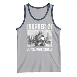 Founder Of Black Wall Street O.W. Gurley Tank Top Black History Month TS11 Athletic Heather Navy Print Your Wear
