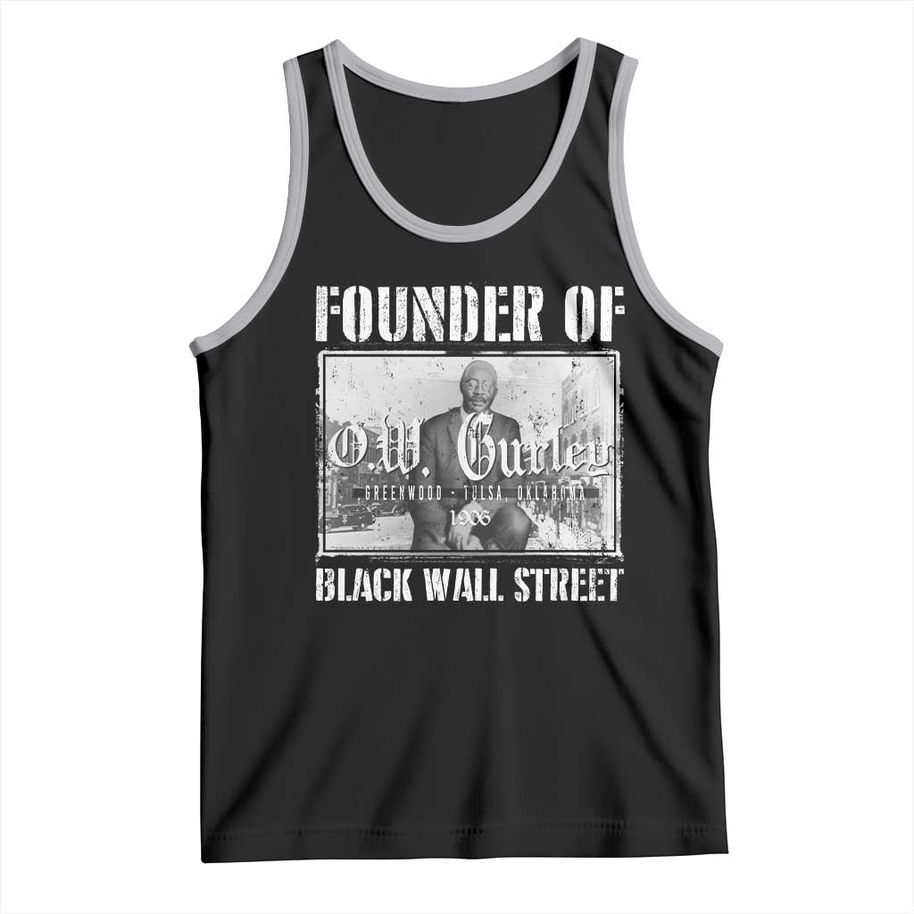 Founder Of Black Wall Street O.W. Gurley Tank Top Black History Month TS11 Black Athletic Heather Print Your Wear