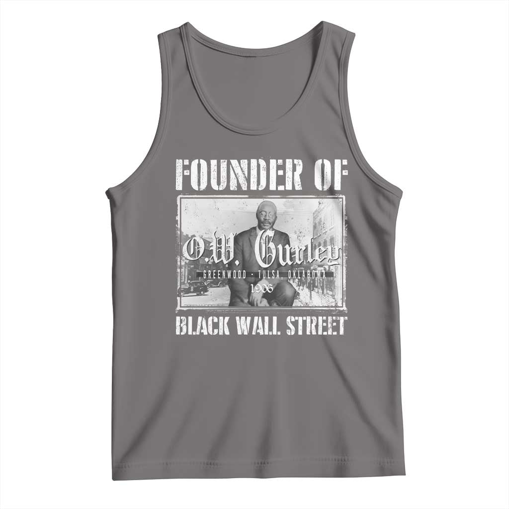 Founder Of Black Wall Street O.W. Gurley Tank Top Black History Month TS11 Deep Heather Print Your Wear
